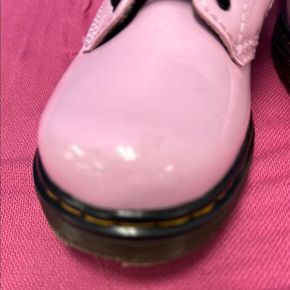 Dr. Martens Glossy Pink Ankle Boots - Picture 6 of 8